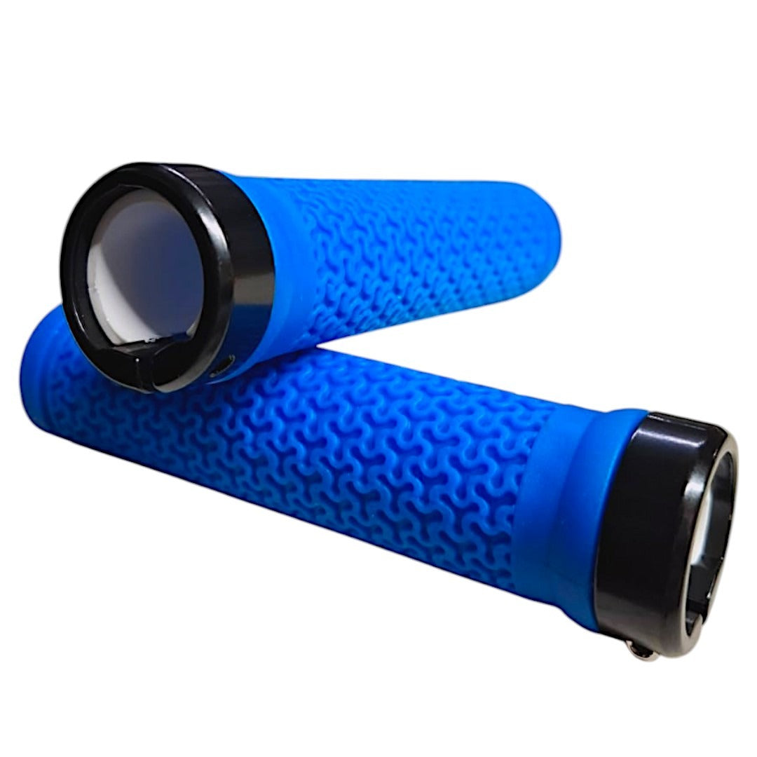 Puños Para Bicicleta Mtb 130mm Celéstial Lock-on Azul