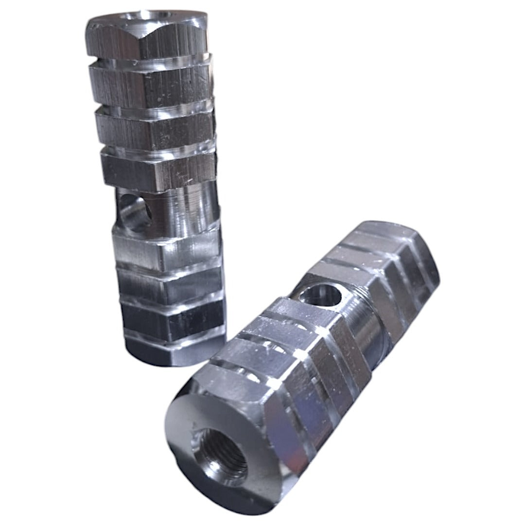 Diablitos De Aluminio Par Bicicleta De Bmx Plateado