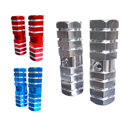 Diablitos De Aluminio Par Bicicleta De Bmx Plateado