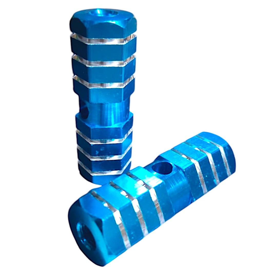 Diablitos De Aluminio Par Bicicleta De Bmx Azul