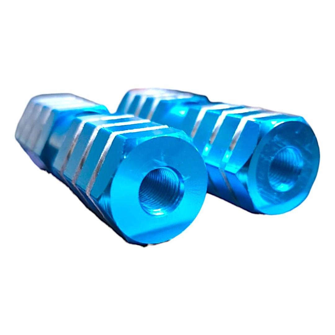 Diablitos De Aluminio Par Bicicleta De Bmx Azul