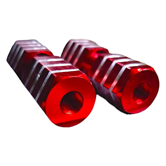Diablitos De Aluminio Par Bicicleta De Bmx Rojo