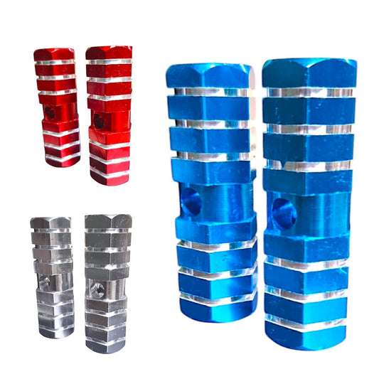 Diablitos De Aluminio Par Bicicleta De Bmx Azul