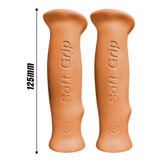 Puño Bicicleta Vintage Ergonomicos Soft Grip 125 Color Cafe