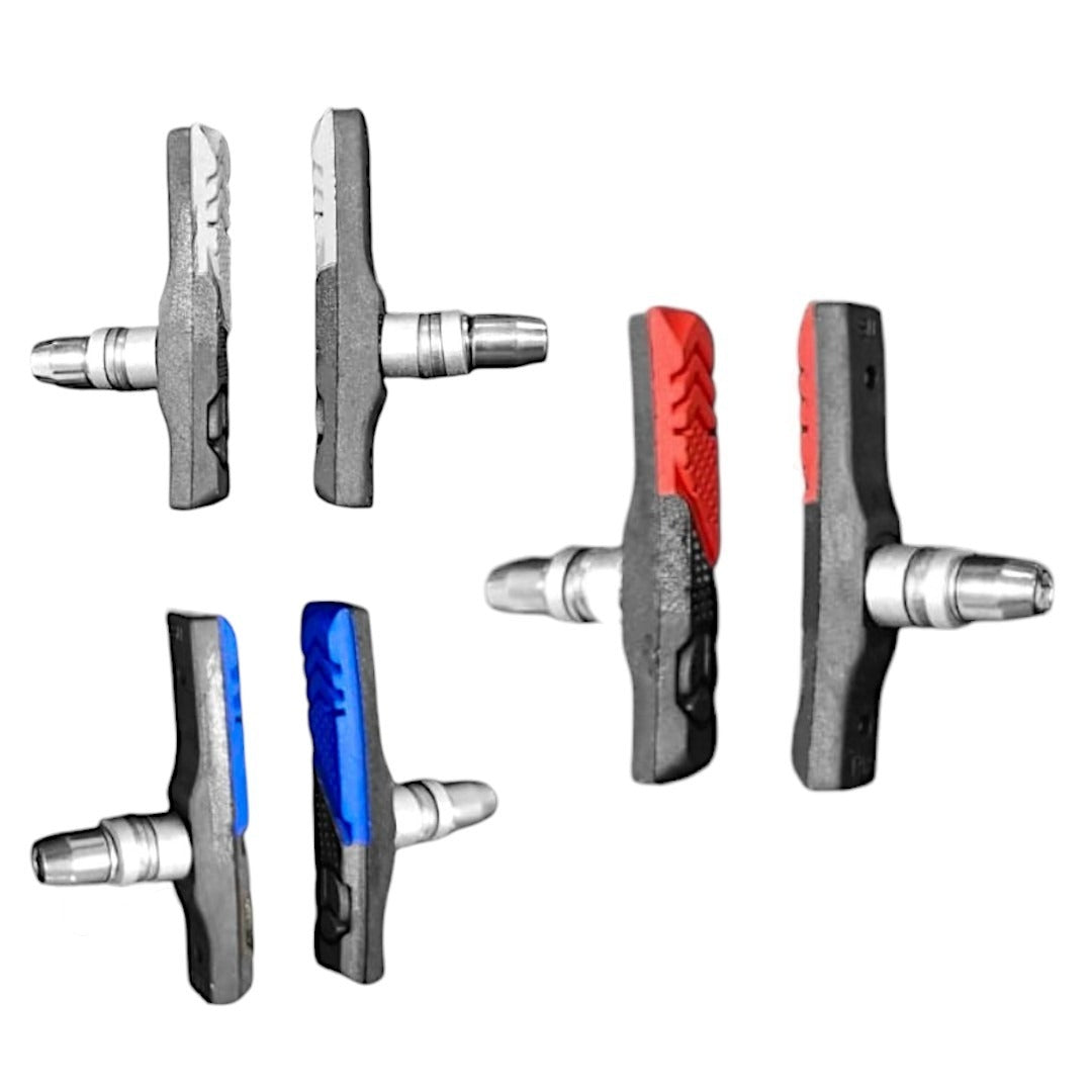 Zapatas De 72mm Para Freno Cangrejo/v-brake Summit Color Negro/Rojo