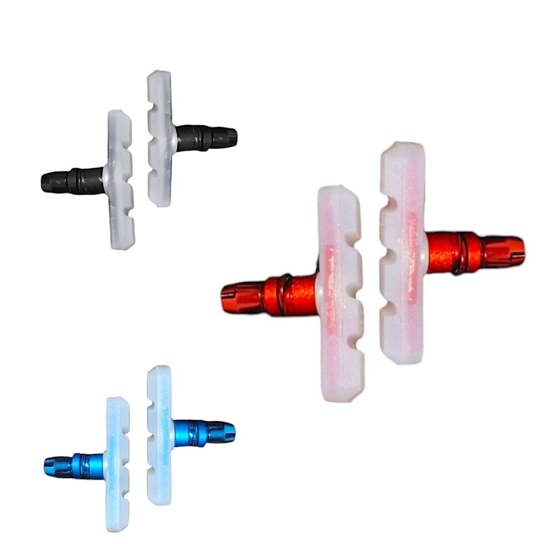 Zapatas De Gel Para Freno Cangrejo/v-brake Summit Color Rojo