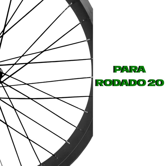 Kit de Rayos y Niples 188mm Negro