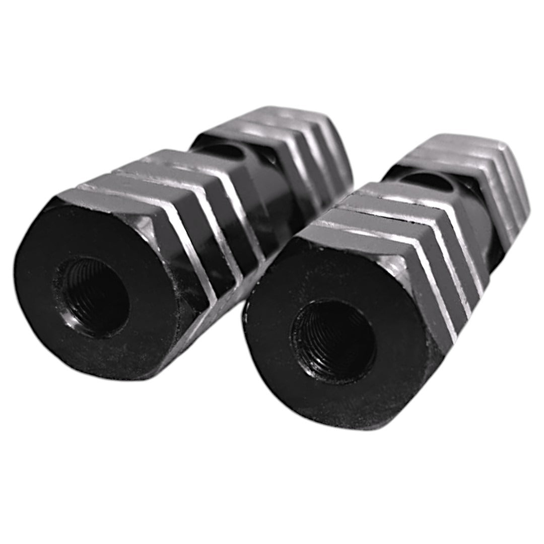 Diablitos De Aluminio Par Bicicleta De Bmx Negro