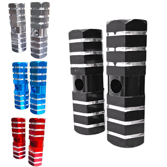 Diablitos De Aluminio Par Bicicleta De Bmx Negro