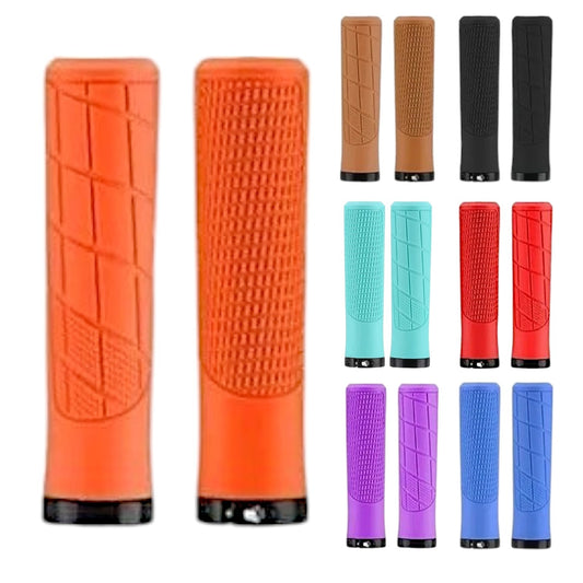Puños Bicicleta Comfort Mtb/enduro/urbano Ergonomico Lock-on Naranja
