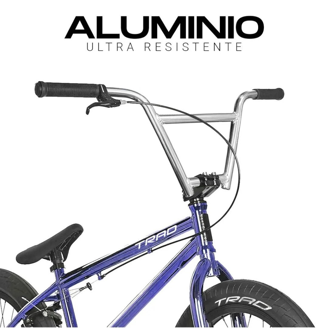 Manubrio Bicicleta Bmx Hi-ten Aluminio 740mm 2.6mm Color Cromado