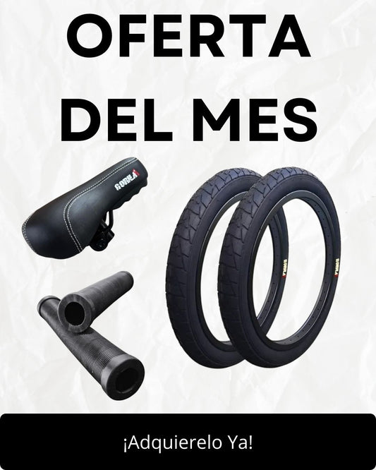 Set De Par De Llantas, Puños y Asiento. Negro