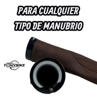 Puños Para Bicicleta Mtb/ruta Vital Posa Puño Lock-on Café