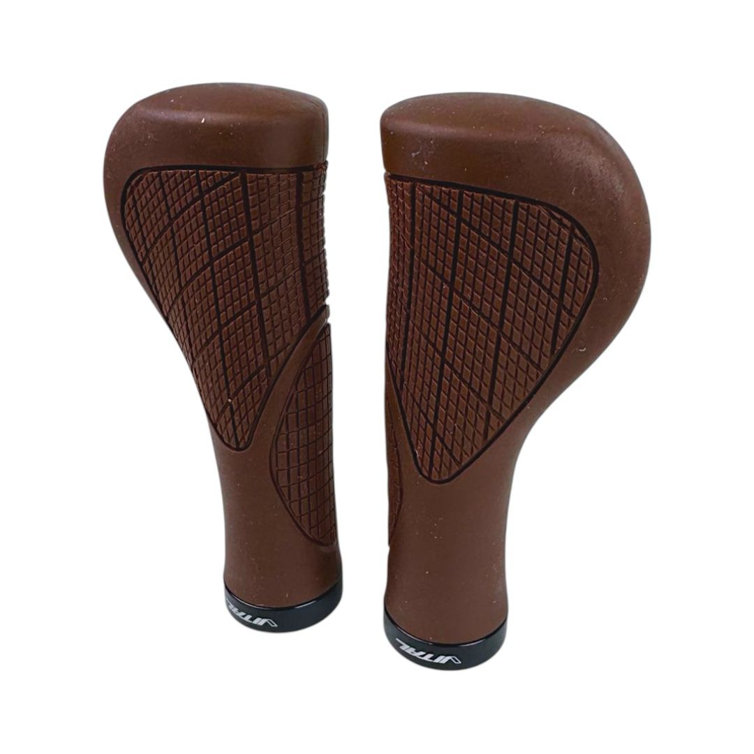 Puños Para Bicicleta Mtb/ruta Vital Posa Puño Lock-on Café