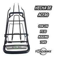 Parrilla De Acero Negra Para Bicicleta R26