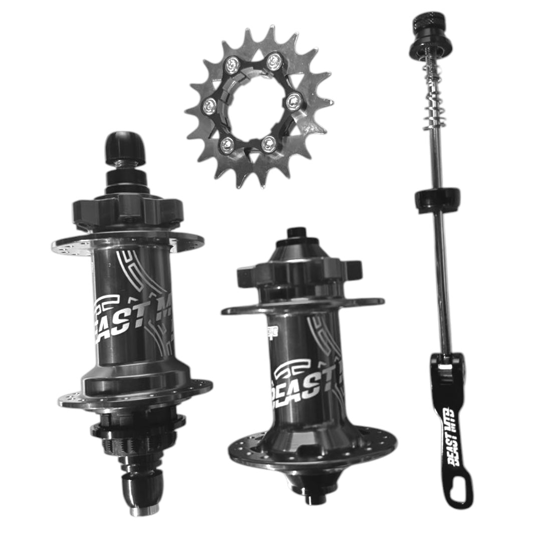 JUEGO DE MAZAS TRONADORAS BEAST 36 HOYOS SINGLE SPEED NEGRO