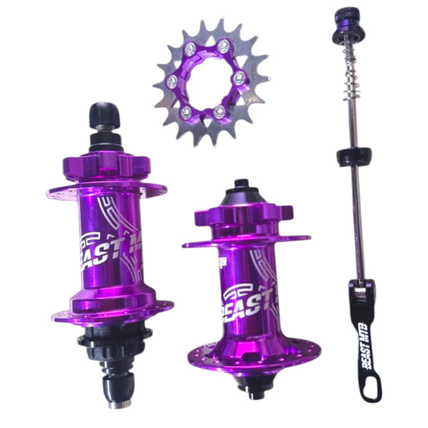 JUEGO DE MAZAS TRONADORAS BEAST 36 HOYOS SINGLE SPEED MORADO