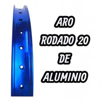 Aro de bicicleta TONYBIKESGDL rodado 20 fabricado en aluminio ligero con acabado anodizado en color azul brillante