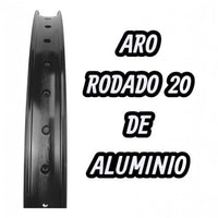 Aro de bicicleta TONYBIKESGDL rodado 20 fabricado en aluminio resistente con acabado en color negro mate.