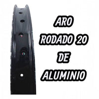Aro de bicicleta TONYBIKESGDL rodado 20 de aluminio negro con detalles en verde y dorado para BMX