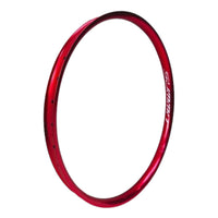 Aro para bicicleta TONYBIKESGDL de aluminio en color rojo metálico brillante con diseño aerodinámico