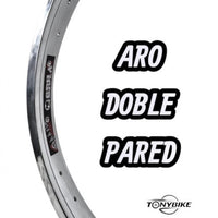 Aro de bicicleta TONYBIKESGDL rodado 20 de doble pared en aluminio brillante para BMX o ciclismo urbano