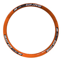 Aro para bicicleta TONYBIKESGDL rodado 26 de doble capa en color naranja brillante con 36 agujeros para radios