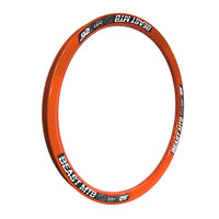 Aro para bicicleta TONYBIKESGDL rodado 26 de doble capa en color naranja brillante con 36 agujeros para radios