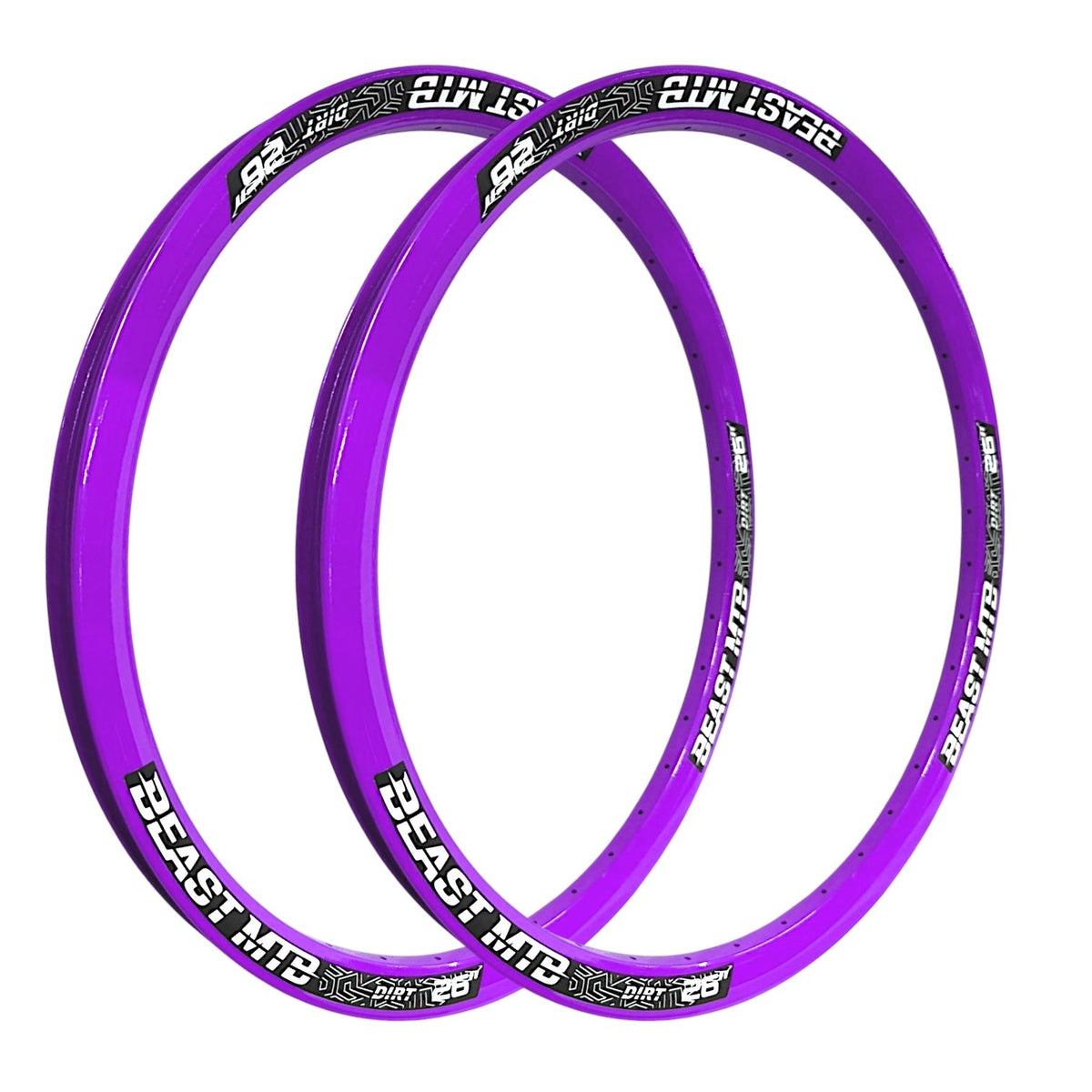 PAR DE ARO R26 DE ALUMINIO DOBLE CAPA 36h MORADO BEAST