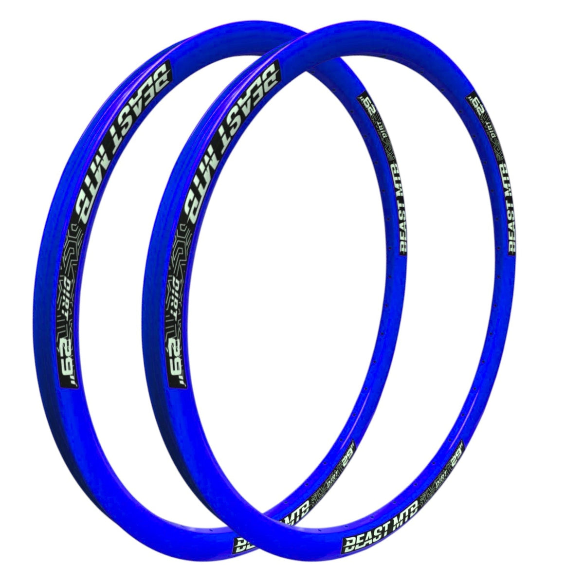 PAR DE ARO R29 DE ALUMINIO DOBLE CAPA 36h AZUL