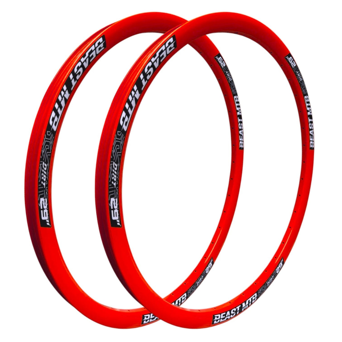 PAR DE ARO R29 DE ALUMINIO DOBLE CAPA 36h ROJO