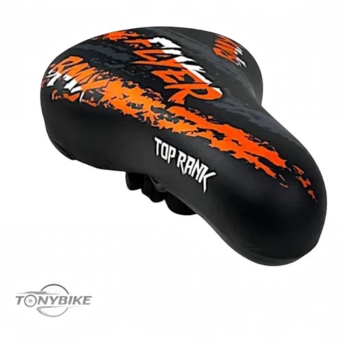 ASIENTO BMX " TOP RANK " MOD. FLYER C/BUMPER NEGRO/NARANJA