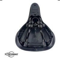 Sillín de bicicleta BMX TONYBIKESGDL color negro con sistema de anclaje integrado y diseño ergonómico resistente.