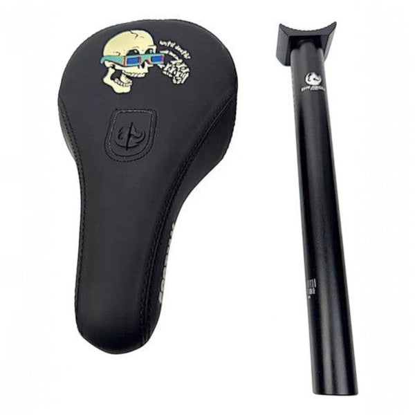 ASIENTO PIVOTAL COOL SKULL NEGRO POSTE PIVOTAL 25.4X250MM ALUMINIO NEGRO DRAGON BIKE