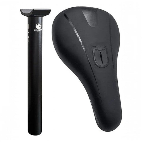 ASIENTO PIVOTAL OLLIE NEGRO, POSTE PIVOTAL 25.4X250MM ALUMINIO NEGRO DRAGON BIKE