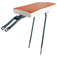 Asiento trasero acolchado TONYBIKESGDL naranja y blanco con soporte de acero para bicicleta