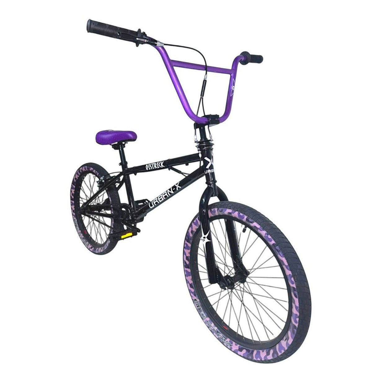 Bicicle Bicicleta Rodado 20 Urban-x Americana Paseo Con Rotor Morado