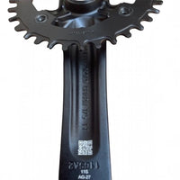 Juego de bielas y monoplato TONYBIKESGDL de aluminio negro mate para bicicleta de montaña con eje de pedalier