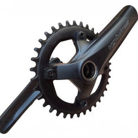 Juego de bielas y monoplato TONYBIKESGDL de aluminio negro mate para bicicleta de montaña con eje de centro incluido