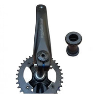 Juego de bielas y monoplato TONYBIKESGDL en aluminio negro mate con eje de centro para bicicleta de montaña
