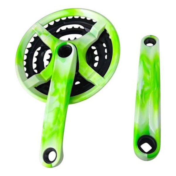 MULTIPLICACION TRIPLE BICICLETA 3 VEL EJE CUADRADO 24/34/42 VERDE