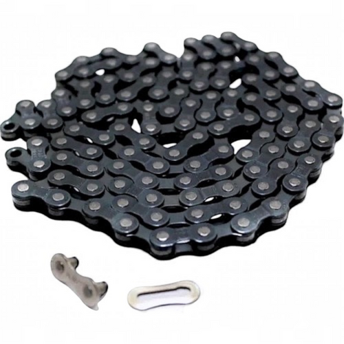 Cadena de bicicleta negra TONYBIKESGDL TEC-PWR C8 de 8 velocidades con eslabón de cierre rápido incluido