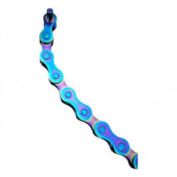 Cadena para bicicleta TONYBIKESGDL BMX con acabado tornasol iridiscente de alta resistencia para ciclismo urbano