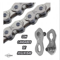 Cadena TONYBIKESGDL KMC K1 Wide plateada para bicicletas de una velocidad con eslabones de cierre rápido incluidos