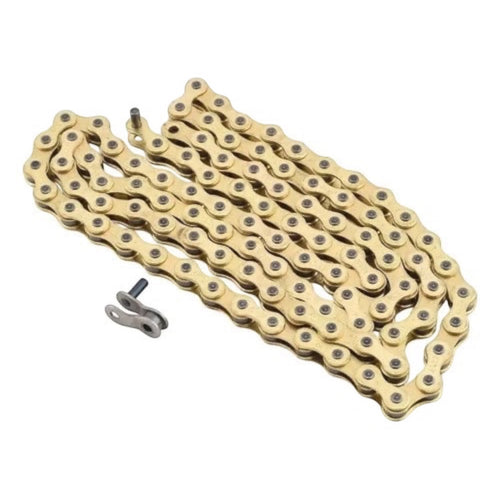 Cadena para bicicleta BMX Cult 410 dorada de TONYBIKESGDL con eslabón de cierre rápido para alta resistencia