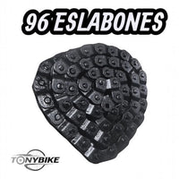 Cadena de medio eslabón TONYBIKESGDL YBN MK918 color negro mate para bicicleta BMX Freestyle de 96 eslabones