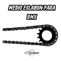 Cadena de medio eslabón TONYBIKESGDL YBN MK918 negra mate para bicicleta BMX con piñón de alta resistencia