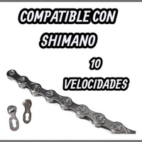 Cadena TONYBIKESGDL de 10 velocidades en acero cromado para bicicleta de montaña, compatible con sistemas Shimano