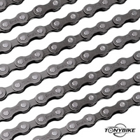 Cadena de transmisión de acero TONYBIKESGDL para bicicletas de 5 a 6 velocidades con eslabones resistentes