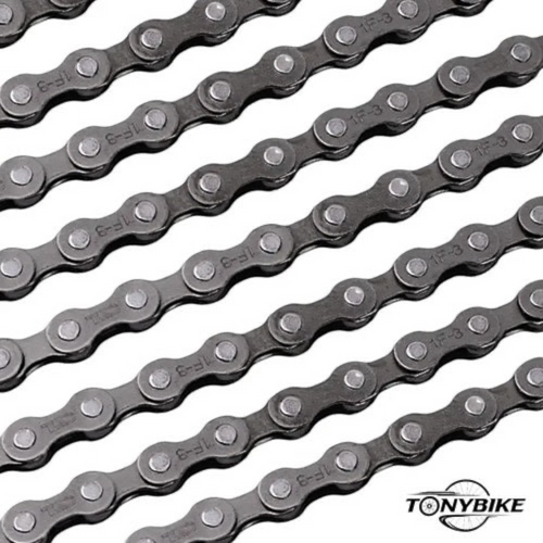 Cadena de transmisión de acero TONYBIKESGDL para bicicletas de 5 a 6 velocidades con eslabones resistentes